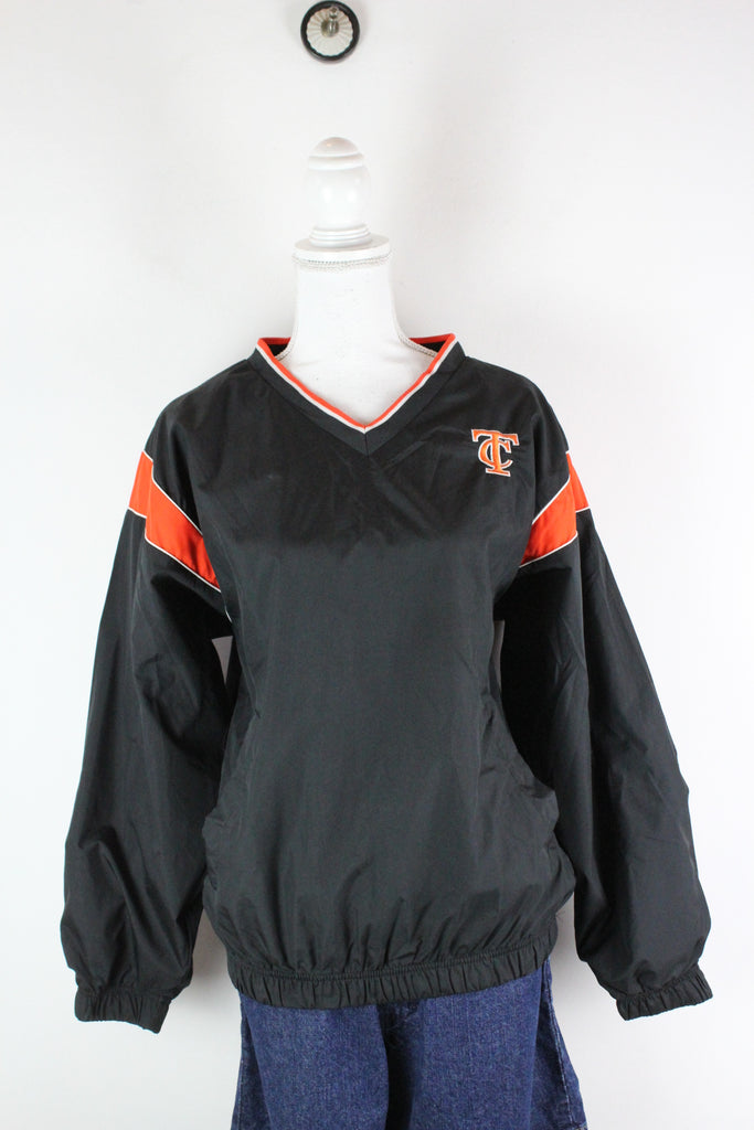 Vintage Black Windbreaker Sweatshirt (M) - Vintage & Rags