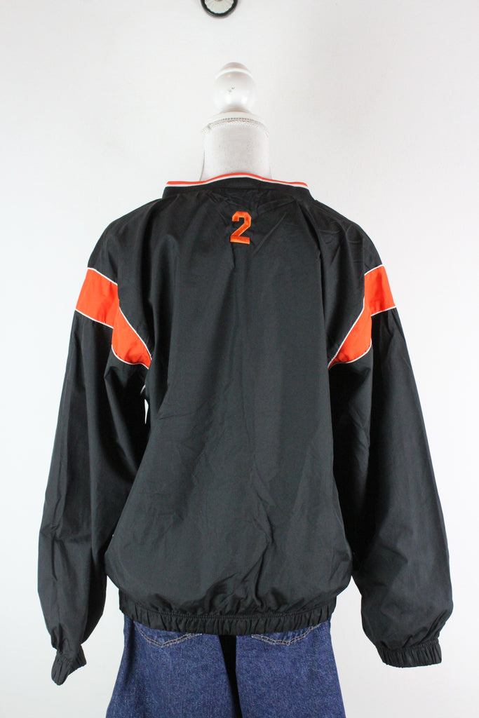 Vintage Black Windbreaker Sweatshirt (M) - Vintage & Rags