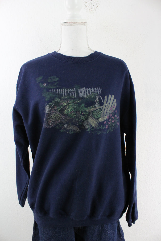Vintage Garden Sweatshirt (M) - Vintage & Rags
