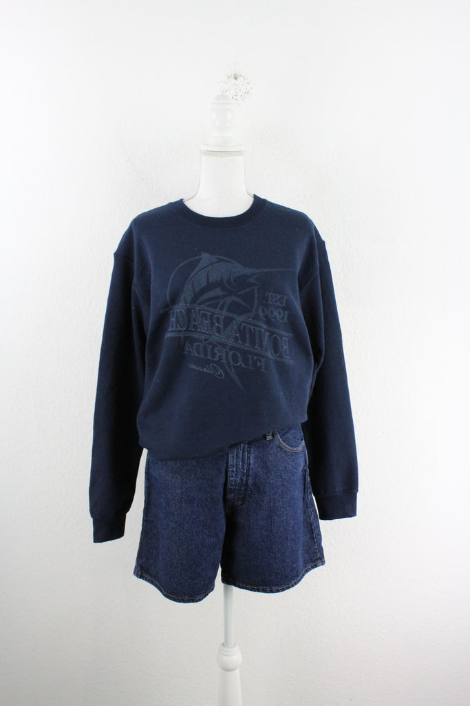 Vintage Blue Bontta Beach Sweatshirt (S) - Vintage & Rags