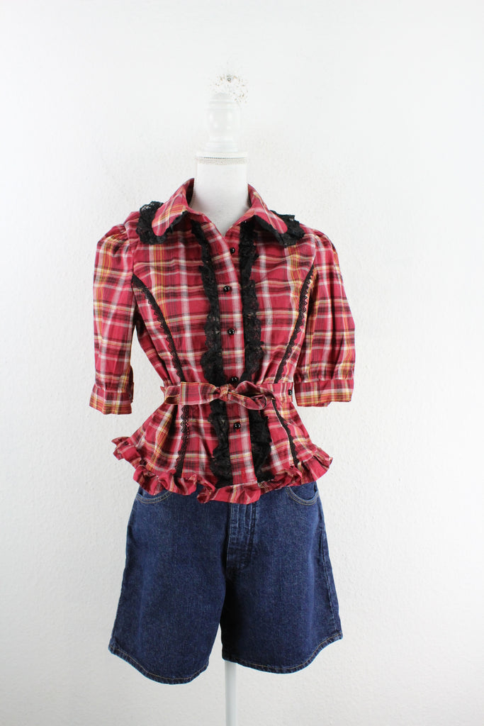 Vintage Body Line Blouse (XS) - Vintage & Rags