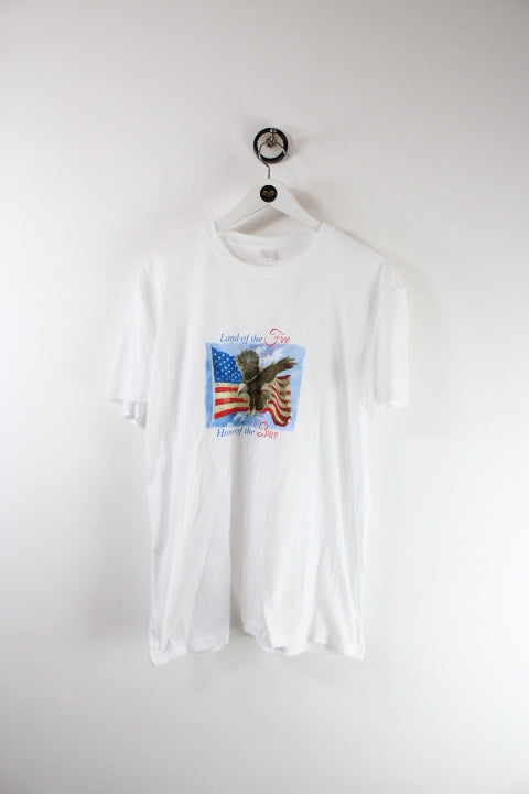 Vintage Land Of The Free Home Of The Brave T-Shirt (L) - Vintage & Rags