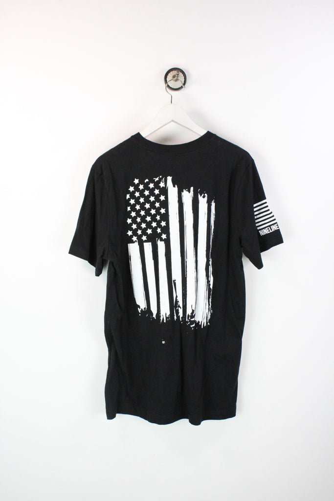 Vintage Black Nine Line T-Shirt (L) - Vintage & Rags