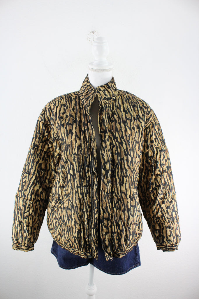 Vintage Leo Print Jacket (M) - Vintage & Rags Online