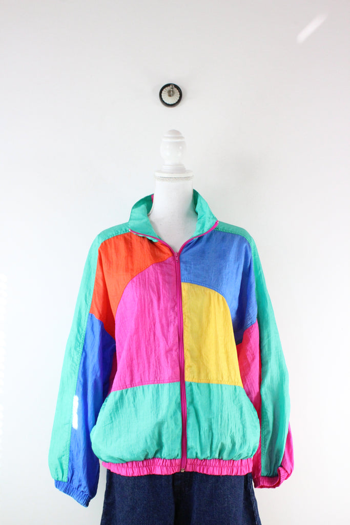 Vintage Colourful Nylon Jacket (M) - Vintage & Rags