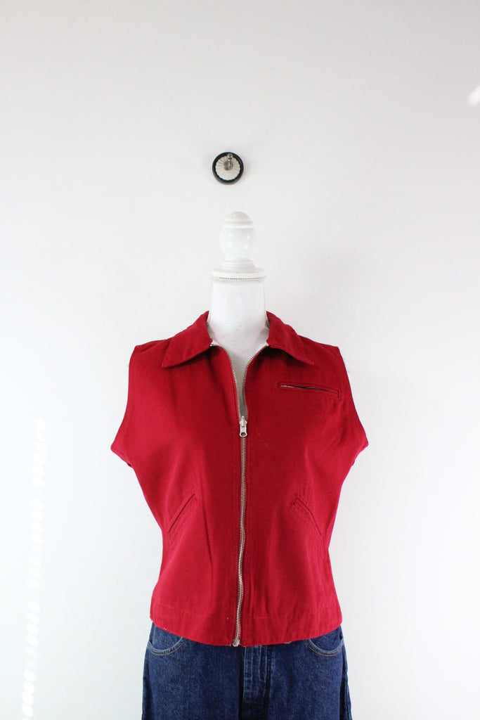 Vintage Red Vest (S) - Vintage & Rags