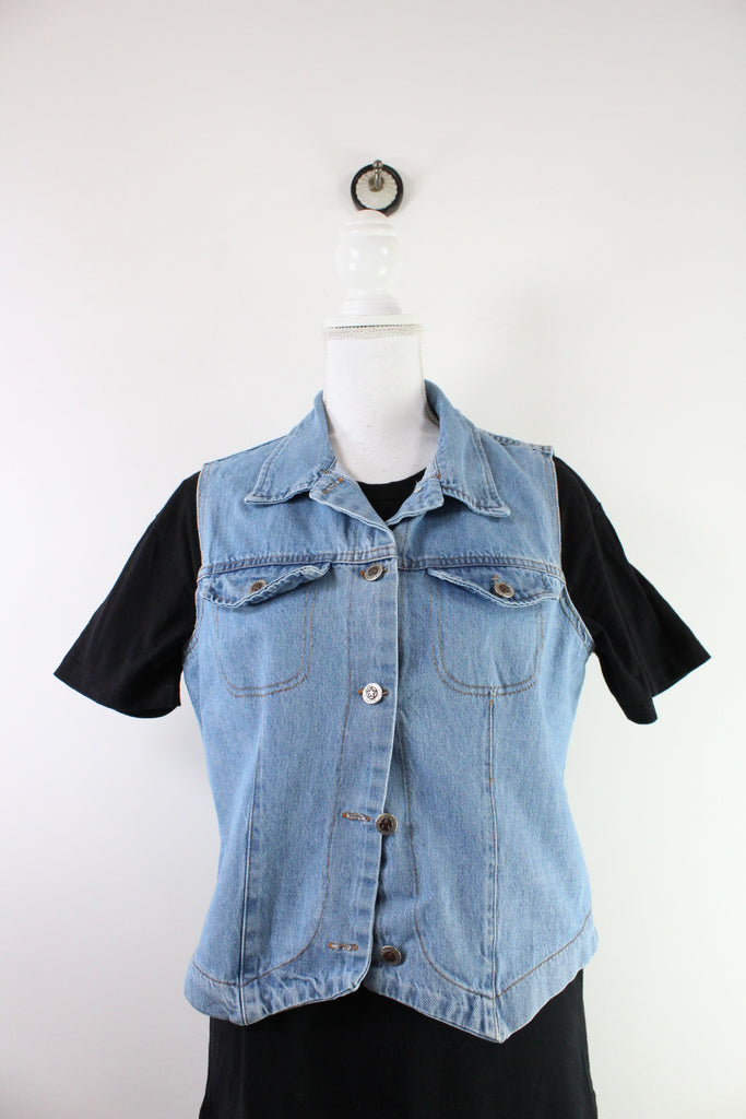 Vintage Faded Glory Denim Vest (L) - Vintage & Rags