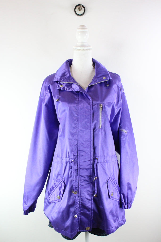 Vintage Monica Grey Nylon Jacket (L) - Vintage & Rags