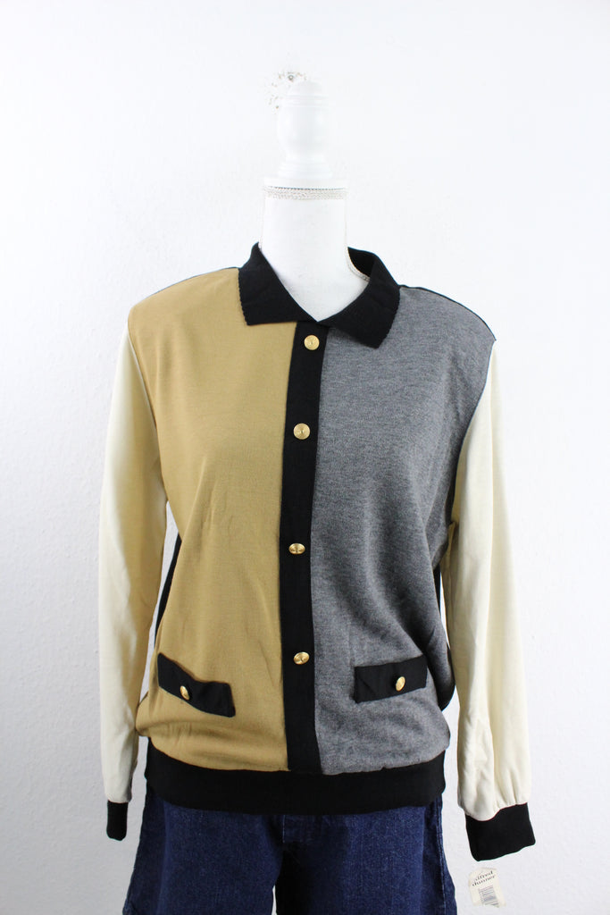 Vintage Button Up Pullover (L) - Vintage & Rags Online