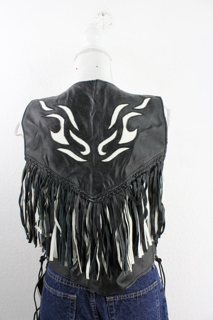 Vintage Leather Vest (S) - Vintage & Rags Online