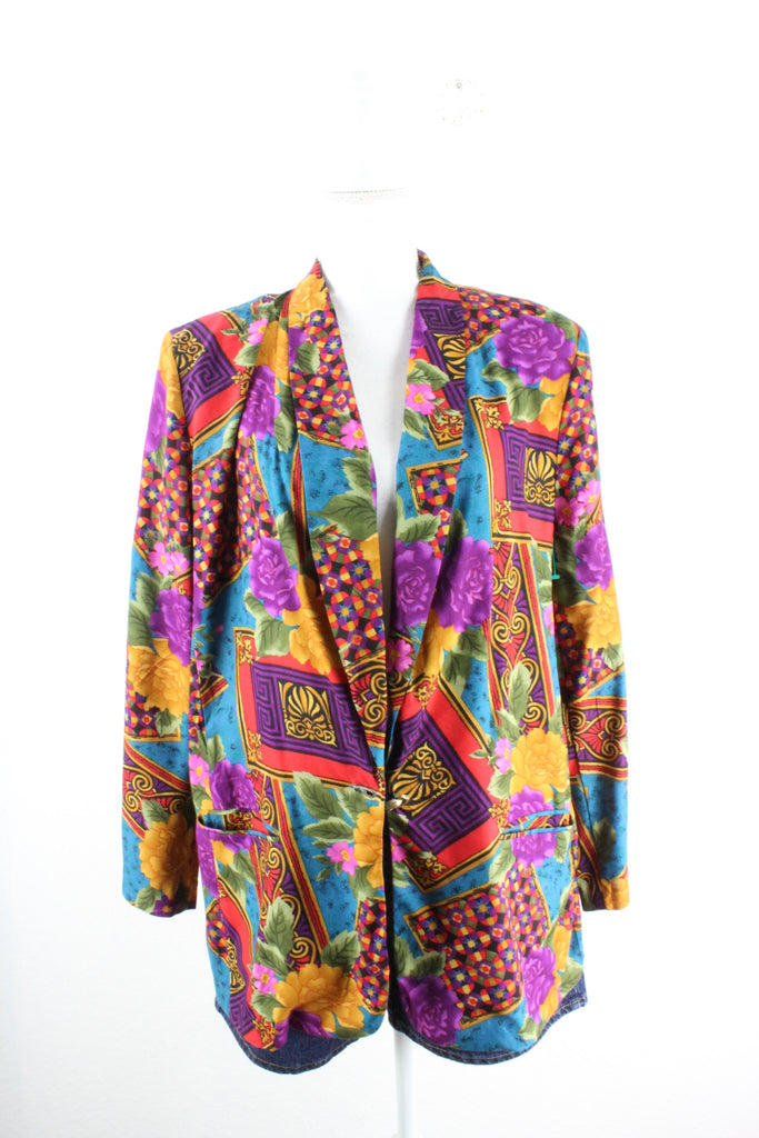 Vintage Colorful Blazer (M) - Vintage & Rags Online