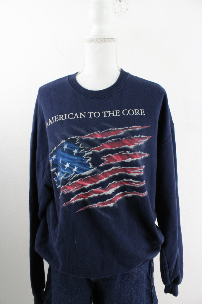 Vintage American to the Core Sweatshirt (L) - Vintage & Rags Online