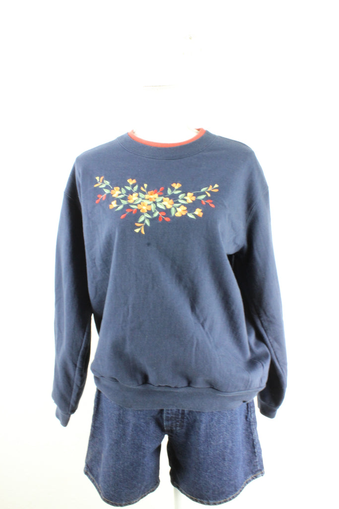 Vintage Floral Sweatshirt (L) - Vintage & Rags Online
