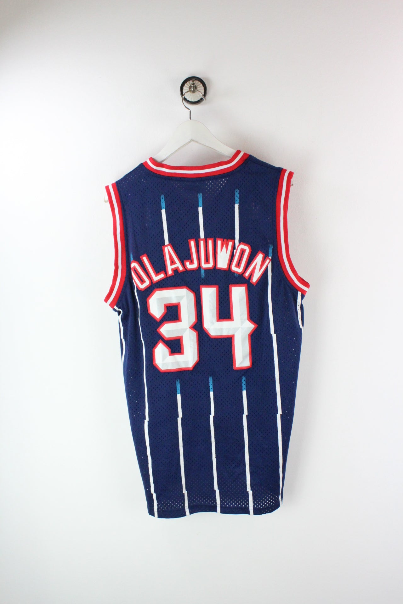 Vintage Adidas NBA Rockets Jersey 34 OLAJUWON (S)