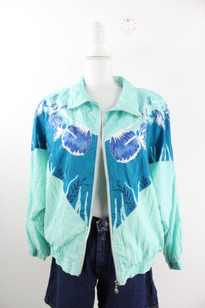 Vintage Blue Shell Jacket (L) - Vintage & Rags Online