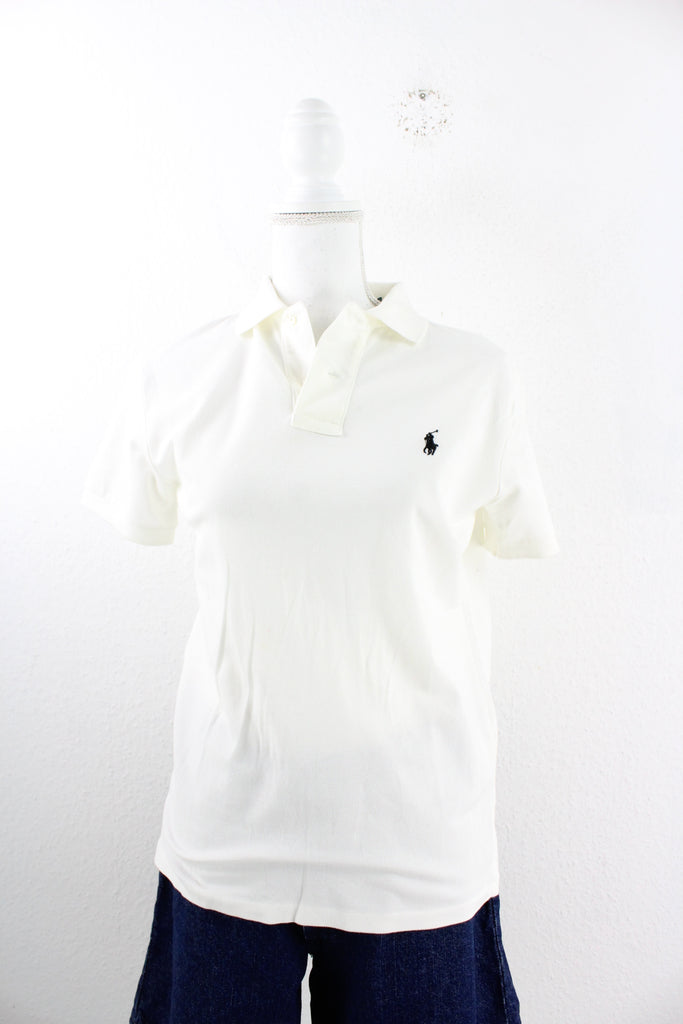 Vintage White Polo T-Shirt (S) - Vintage & Rags Online