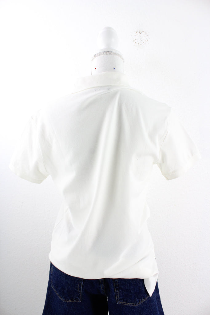 Vintage White Polo T-Shirt (S) - Vintage & Rags Online