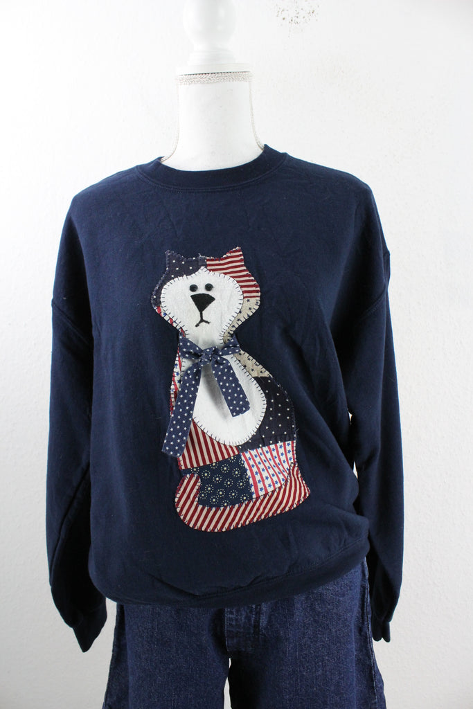 Vintage Cat Sweatshirt (M) - Vintage & Rags Online