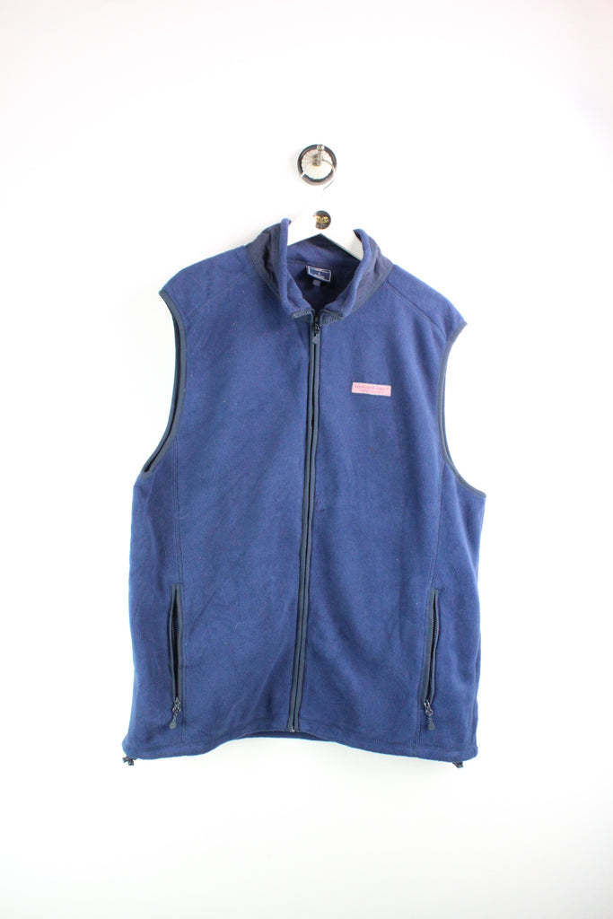 Vintage Blue Fleece Vest (L) - Vintage & Rags