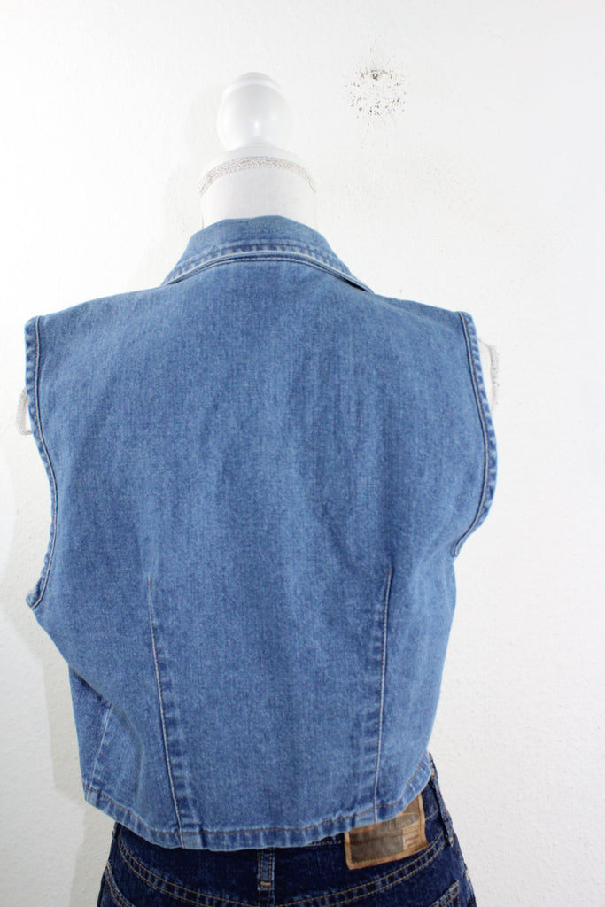 Vintage Tickets Jeans Vest (S) - Vintage & Rags