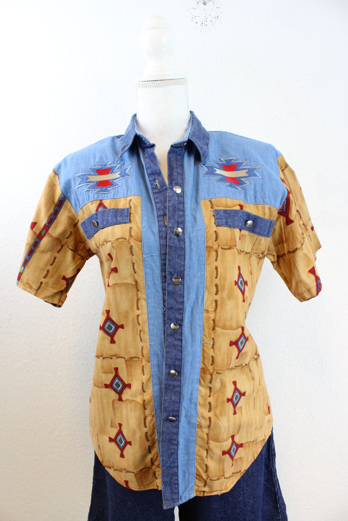 Vintage Rhinestones Shirt (S) - Vintage & Rags