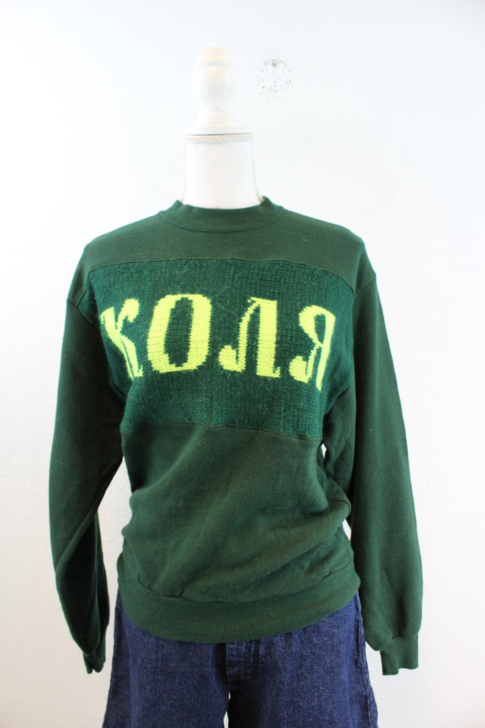 Vintage Green Sweatshirt (S) - Vintage & Rags Online