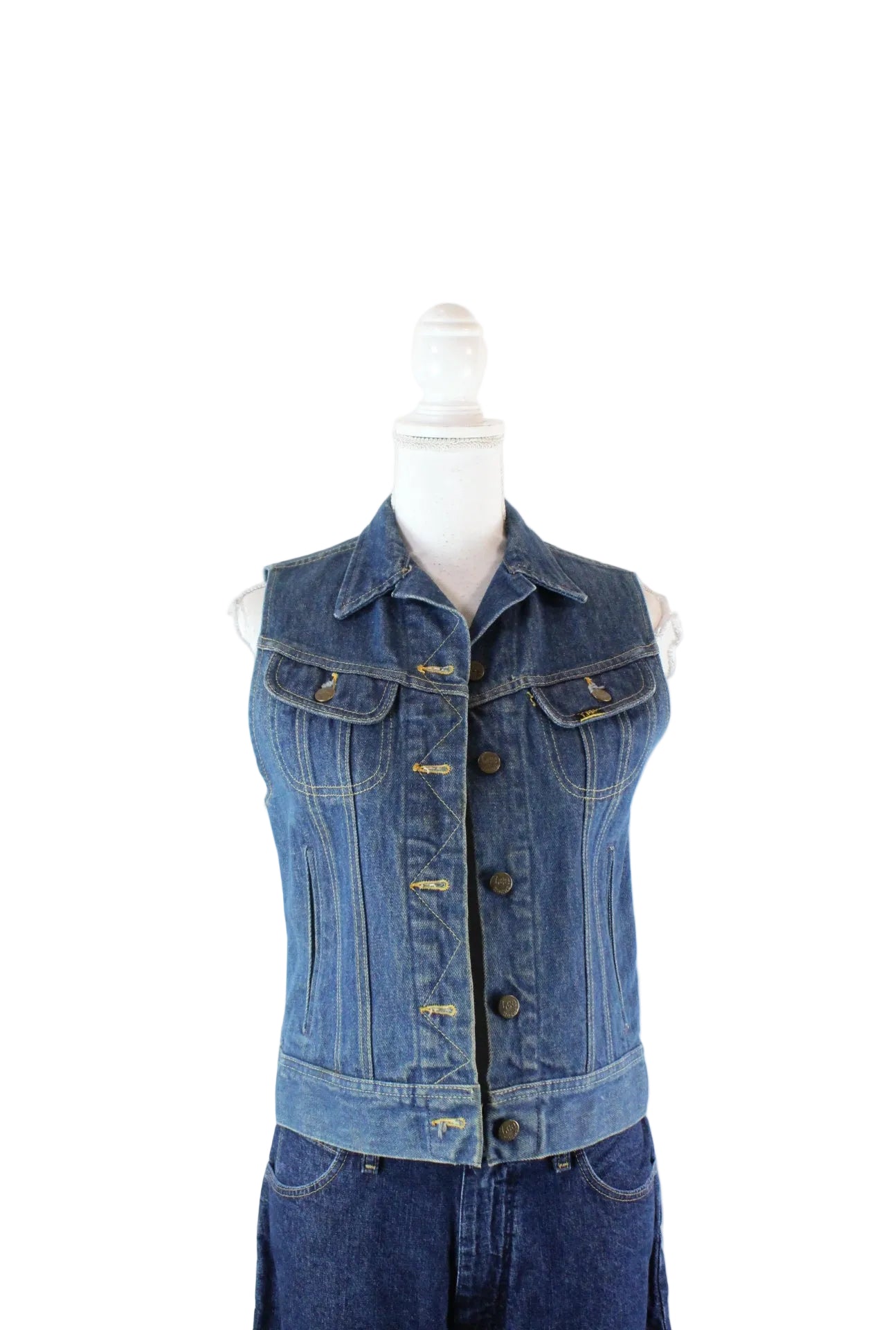 Vintage Lee Denim Vest (S) - Vintage & Rags