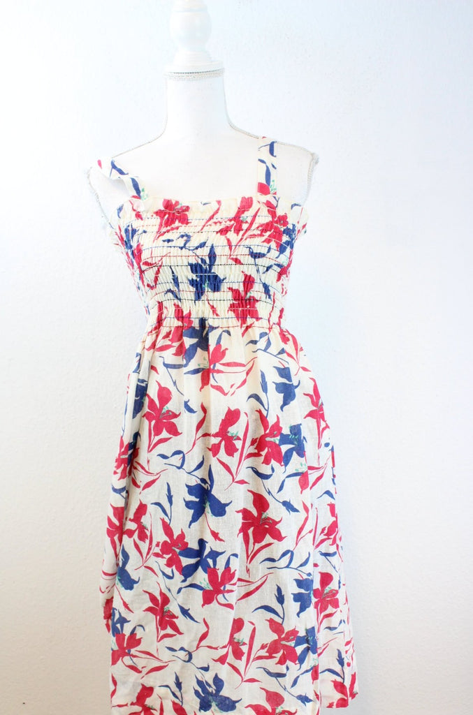 Vintage Blue and Pink Dress (S) - Vintage & Rags
