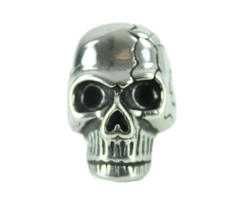 Broken Skull Stainless Steel Ring - Vintage & Rags