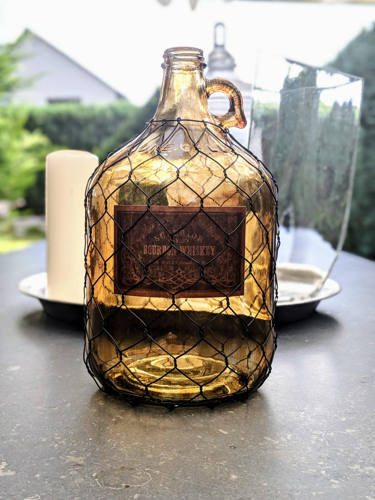 Burbon Whiskey Gallon Decoration - Vintage & Rags