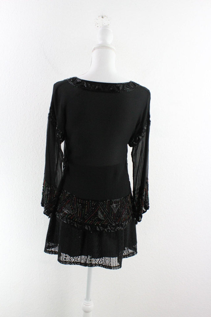 Vintage Black Silk Blouse (S) Vintage & Rags 