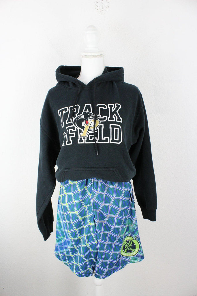 Vintage Black Track and Field Hoodie (M) Vintage & Rags 