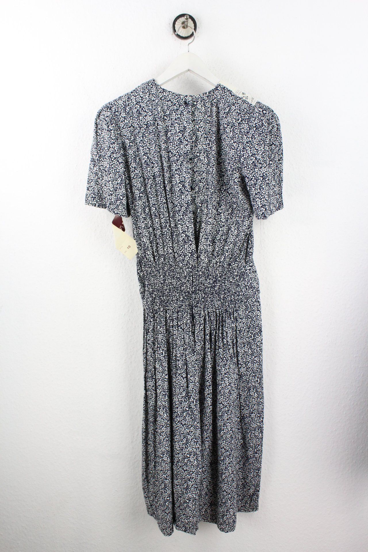 Vintage Blue Floral Dress (M) Vintage & Rags 