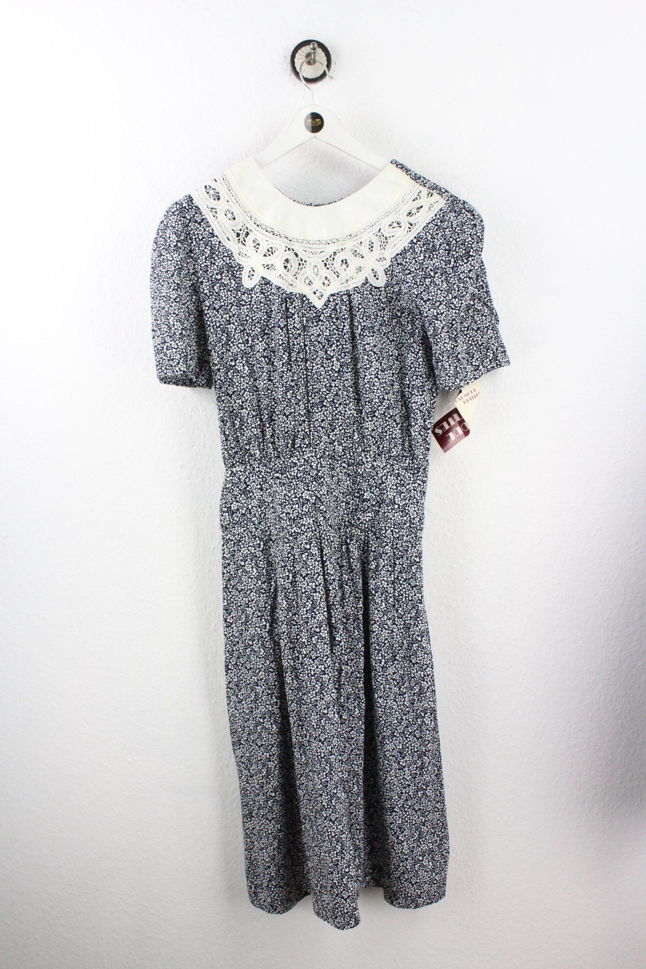 Vintage Blue Floral Dress (M) Vintage & Rags 