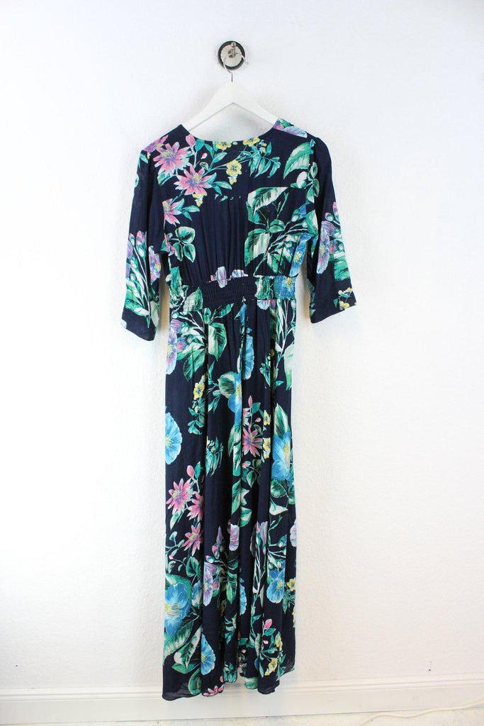 Vintage Blue Flower Dress (M) Vintage & Rags 