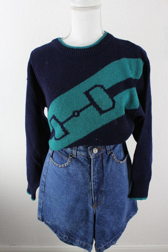 Vintage Blue Kristin Pullover (M) Vintage & Rags 