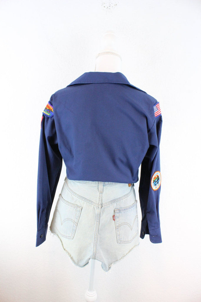Vintage Blue Scouts Blouse (XS) Vintage & Rags 