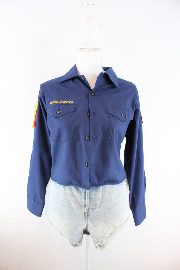 Vintage Blue Scouts Blouse (XS) Vintage & Rags 