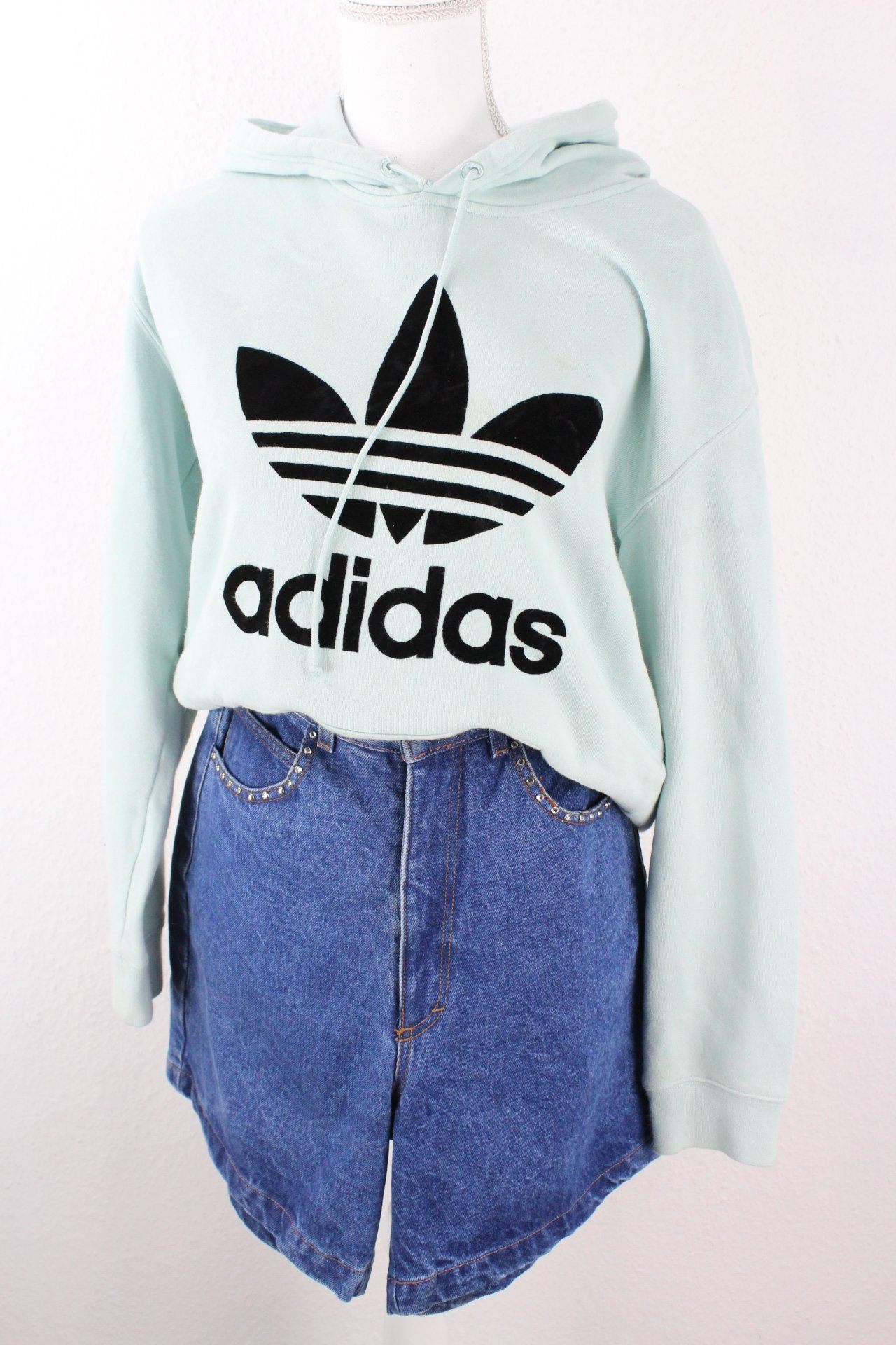 Vintage Green Adidas Hoodie S
