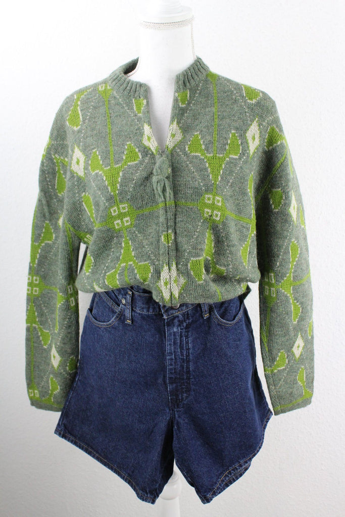 Vintage Green Cardigan (L) Vintage & Rags 