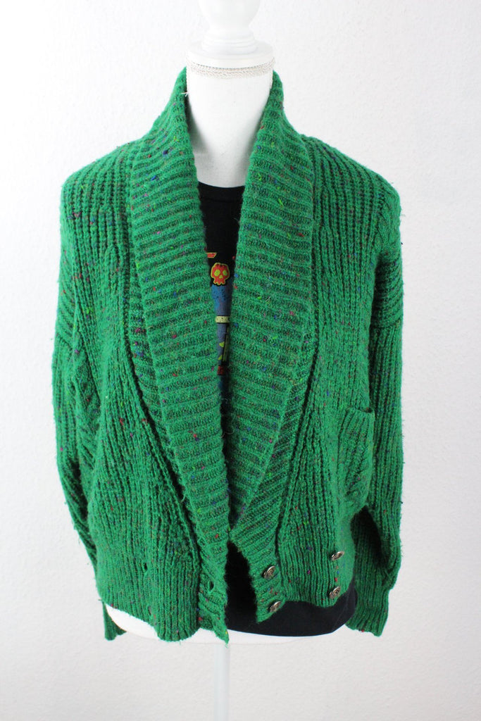 Vintage Green Cardigan (S) Vintage & Rags 
