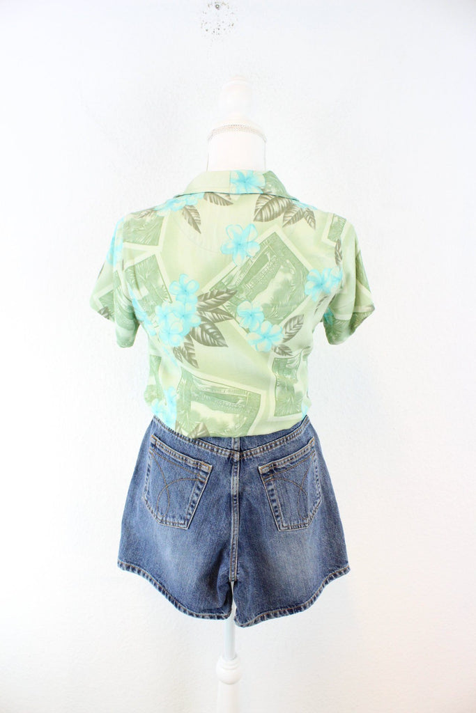 Vintage Green Hawaii Shirt (XS) Vintage & Rags 