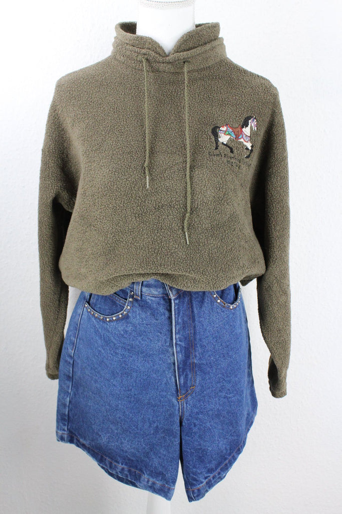 Vintage Green Horse Pullover (L) Vintage & Rags 