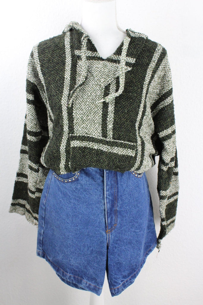 Vintage Green Knit Hoodie (L) Vintage & Rags 