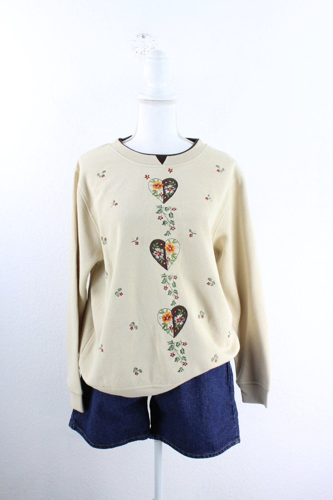 Vintage Heart Garden Sweatshirt (L) Vintage & Rags 