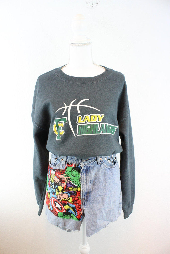 Vintage Lady Highlanders Sweatshirt (M) Vintage & Rags 