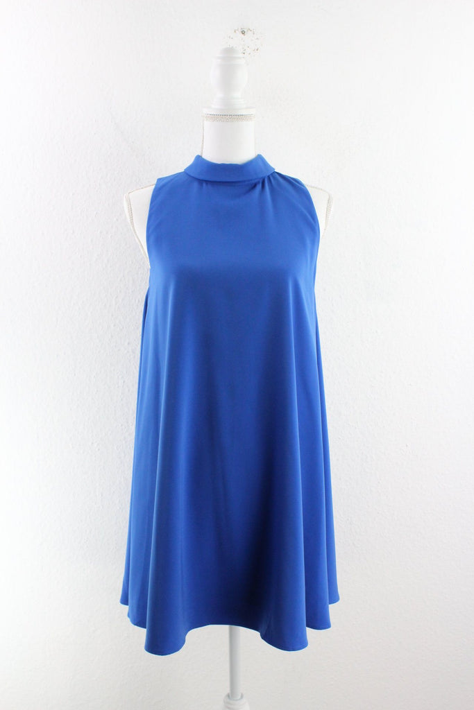 Vintage Ocean Blue Dress (8) Vintage & Rags 