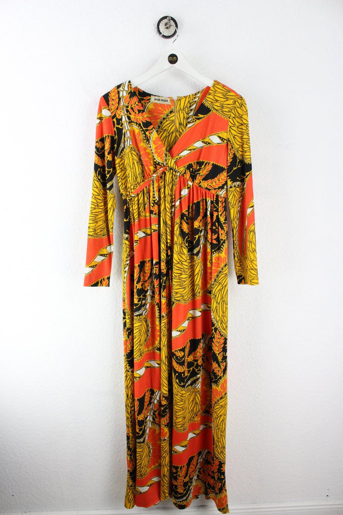 Vintage Orange Leaf Dress (S) Vintage & Rags 
