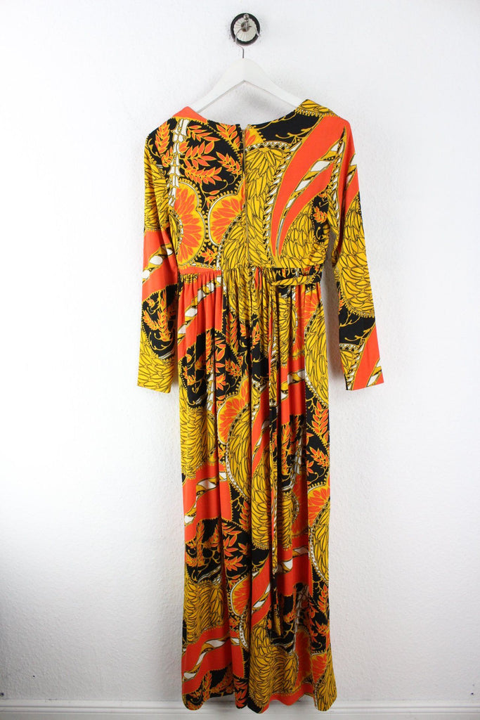 Vintage Orange Leaf Dress (S) Vintage & Rags 