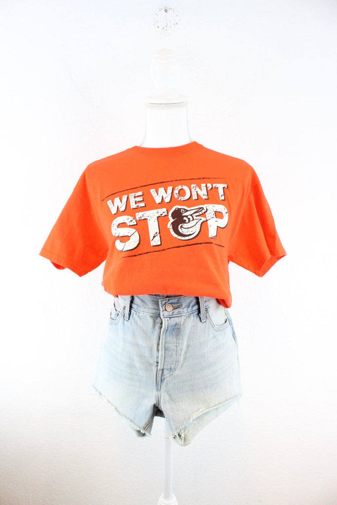 Vintage Orange We Wont Stop T-Shirt (S) Vintage & Rags 